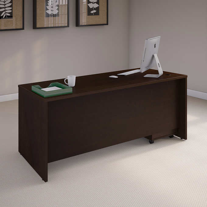 Bush Series C Manager's Desk in Mocha Cherry Finish