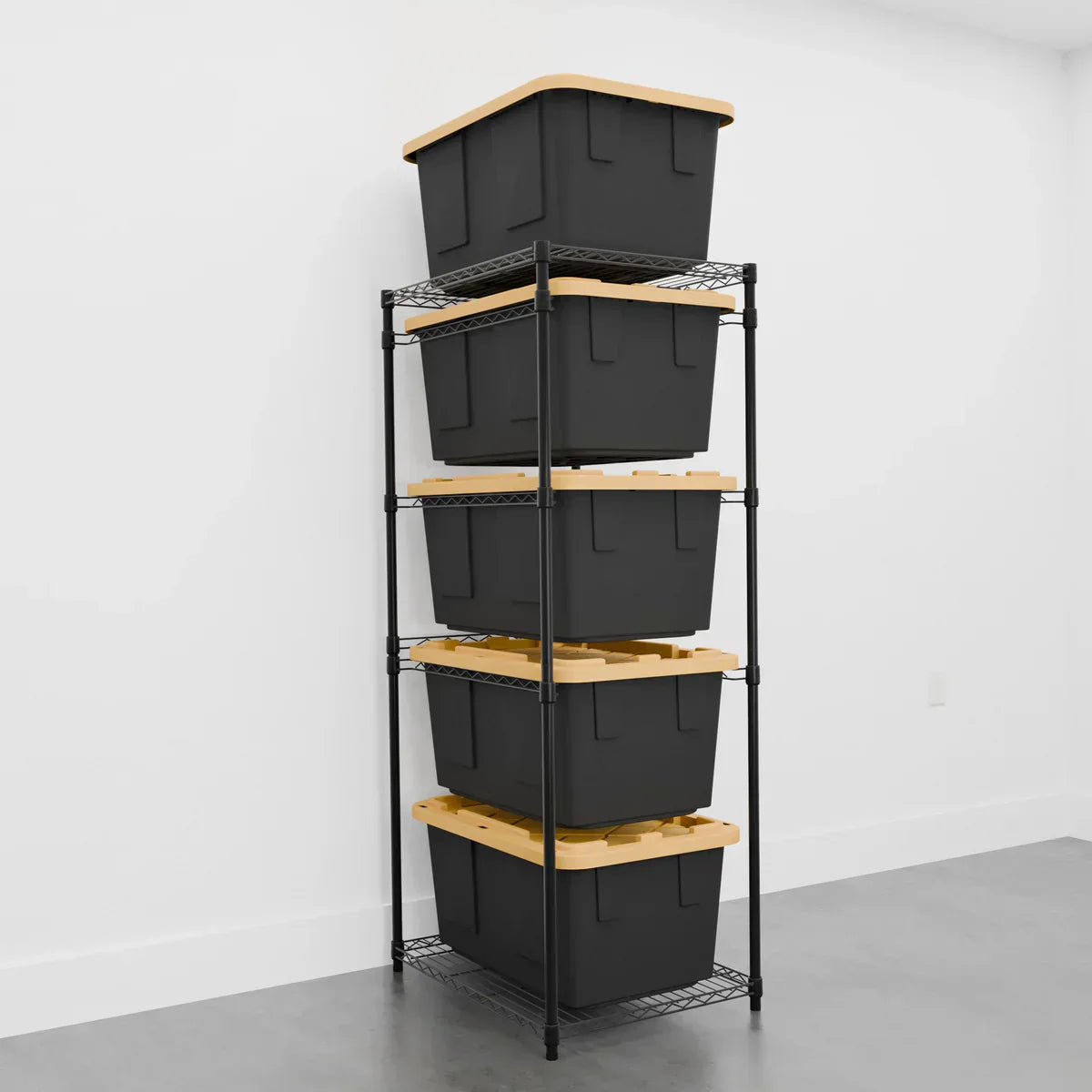 Storage Bin Rack, 5 Tote Capacity