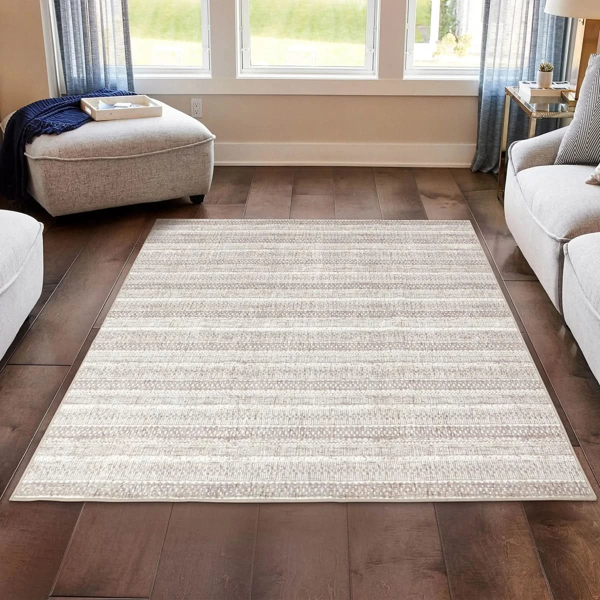 Wyatt & Ash Washable Indoor Area Rug, Oakley 6' 6" x 9' 6"