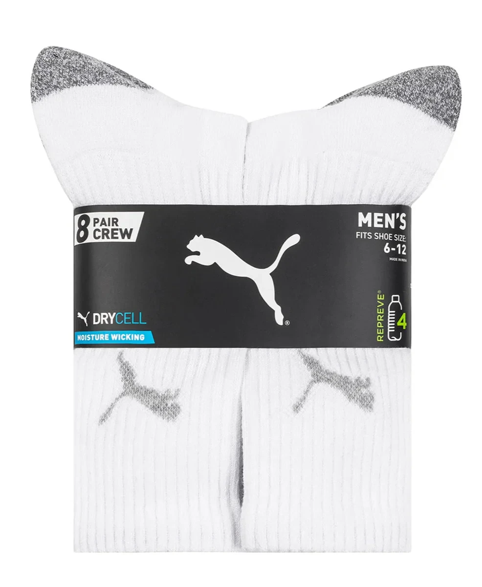 PUMA Men's Crew Sock, 8-pair