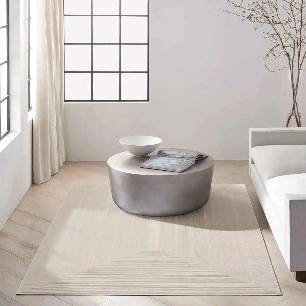 Calvin Klein Luminosity Ivory Area Rug, 6' 6" x 9' 2"