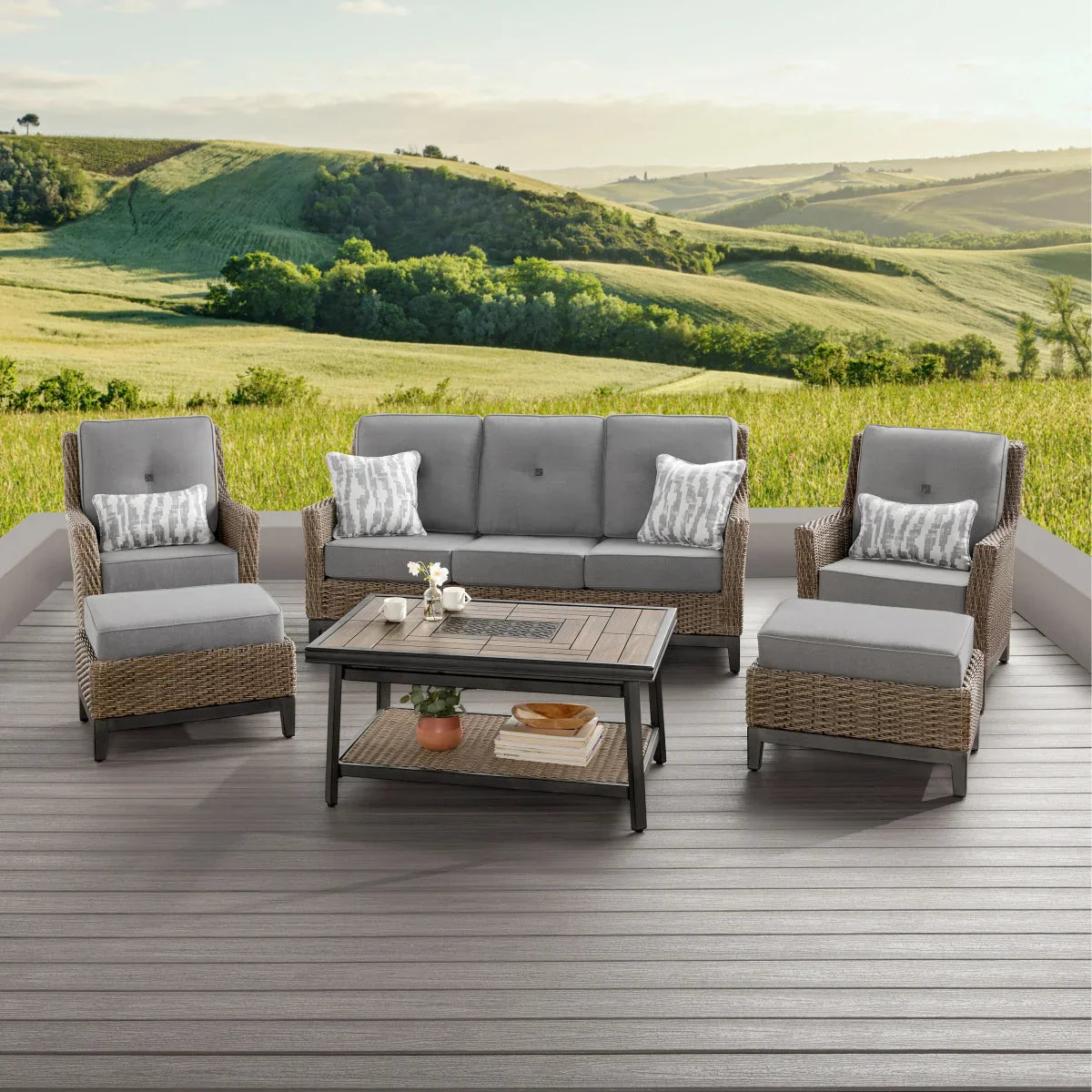 Agio Portland 6-piece Outdoor Patio Seating Set