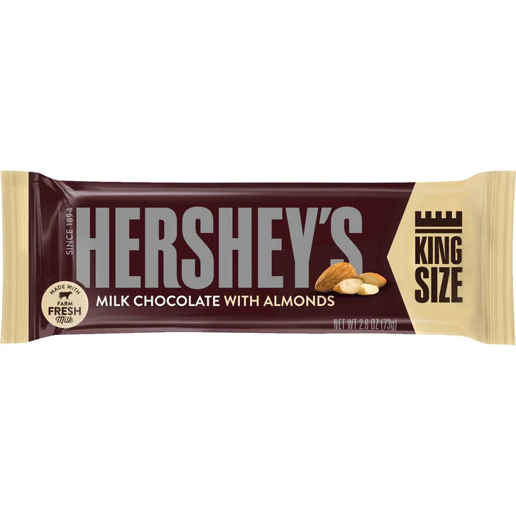 Hershey's Milk Chocolate with Almonds, King Size, 18-count