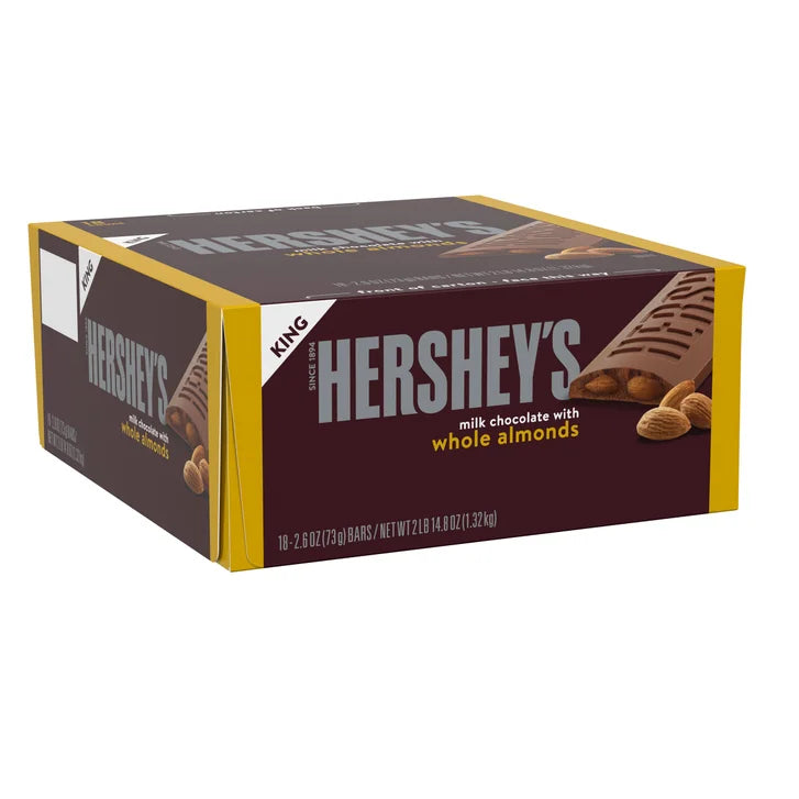 Hershey's Milk Chocolate with Almonds, King Size, 18-count