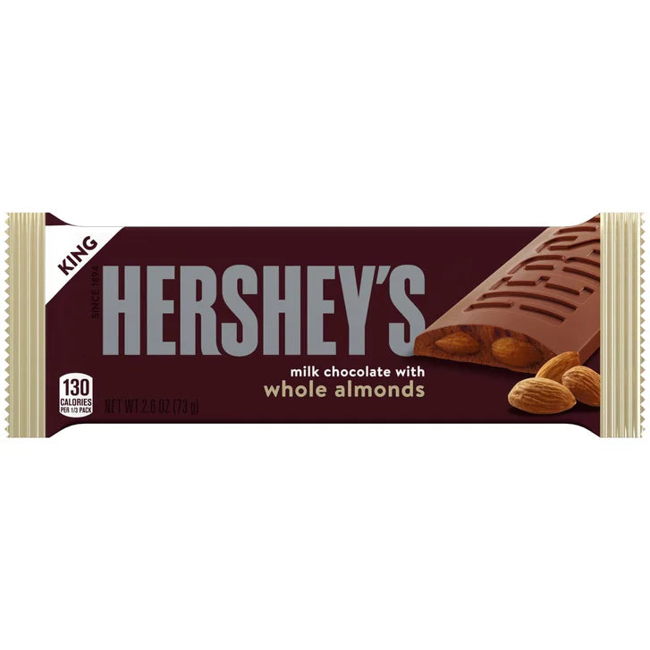Hershey's Milk Chocolate with Almonds, King Size, 18-count
