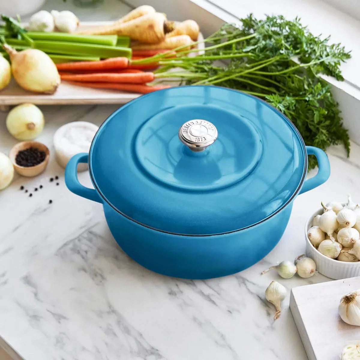 Merten & Storck 5.5-Quart Dutch Oven with Lid, 3.7-Quart Braiser with Lid, 2-pack