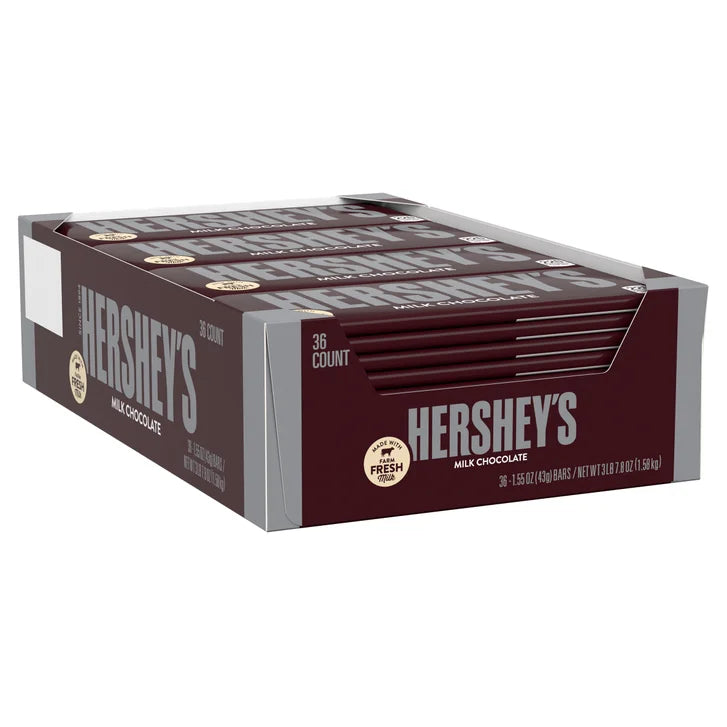 Hershey's Milk Chocolate, 1.55 oz, 36-count