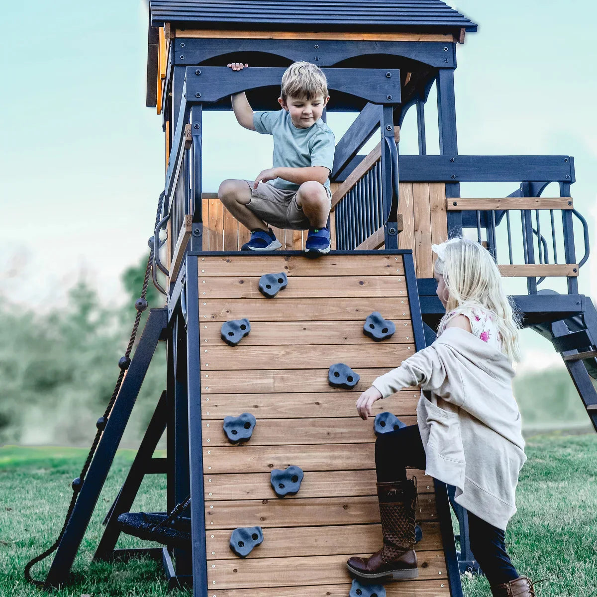Backyard Discovery Timber Crossing Swing Set