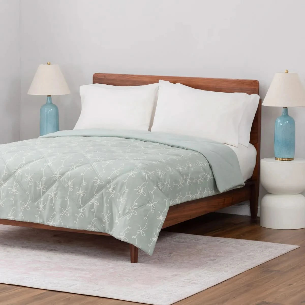 Herringbone Microfiber Down Alternative Blanket, Twin