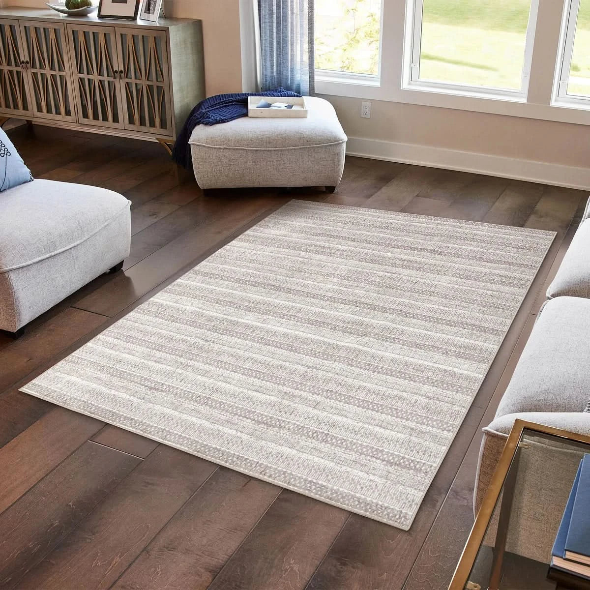 Wyatt & Ash Washable Indoor Area Rug, Oakley 6' 6" x 9' 6"