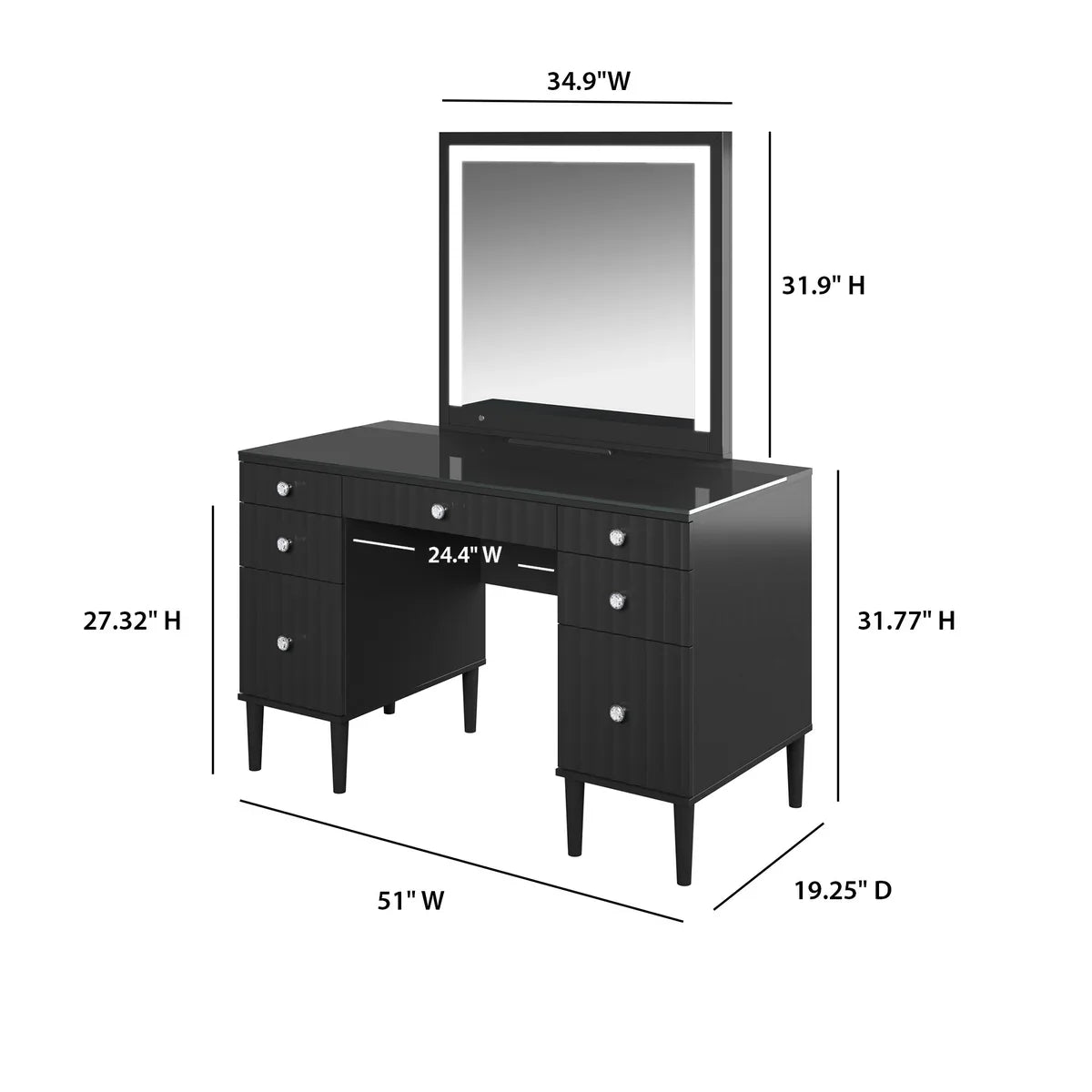 Tresanti Marilyn Vanity with Mirror