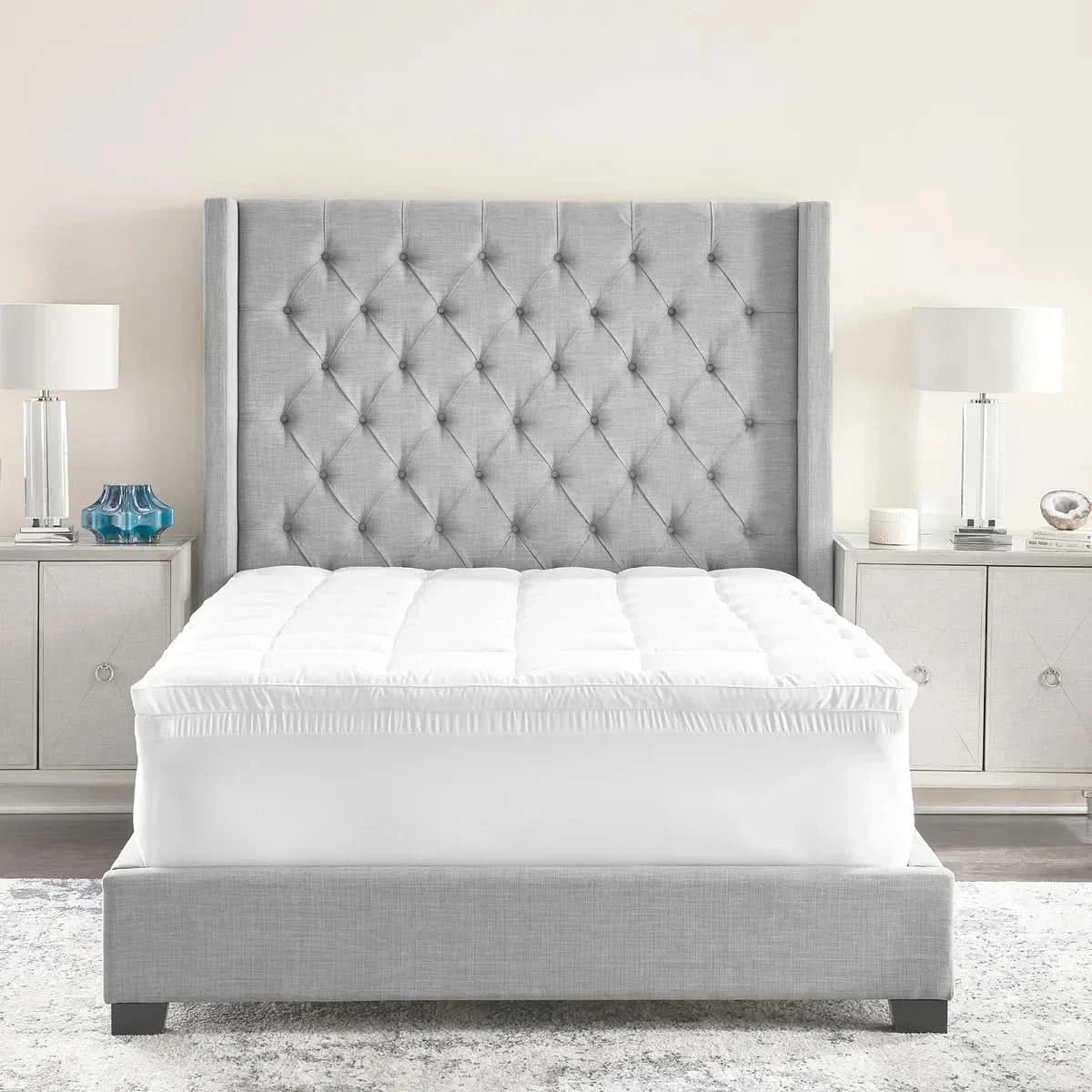 Bodipedic 4" Hybrid Memory Foam and Fiber Mattress Topper