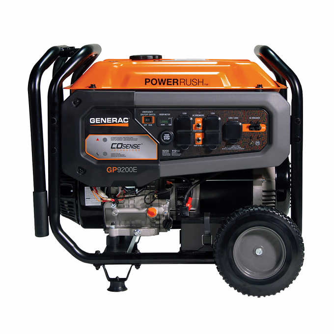 Generac GP9200E 9200W Running / 11250W Peak Gasoline Powered Generator with COsense Technology