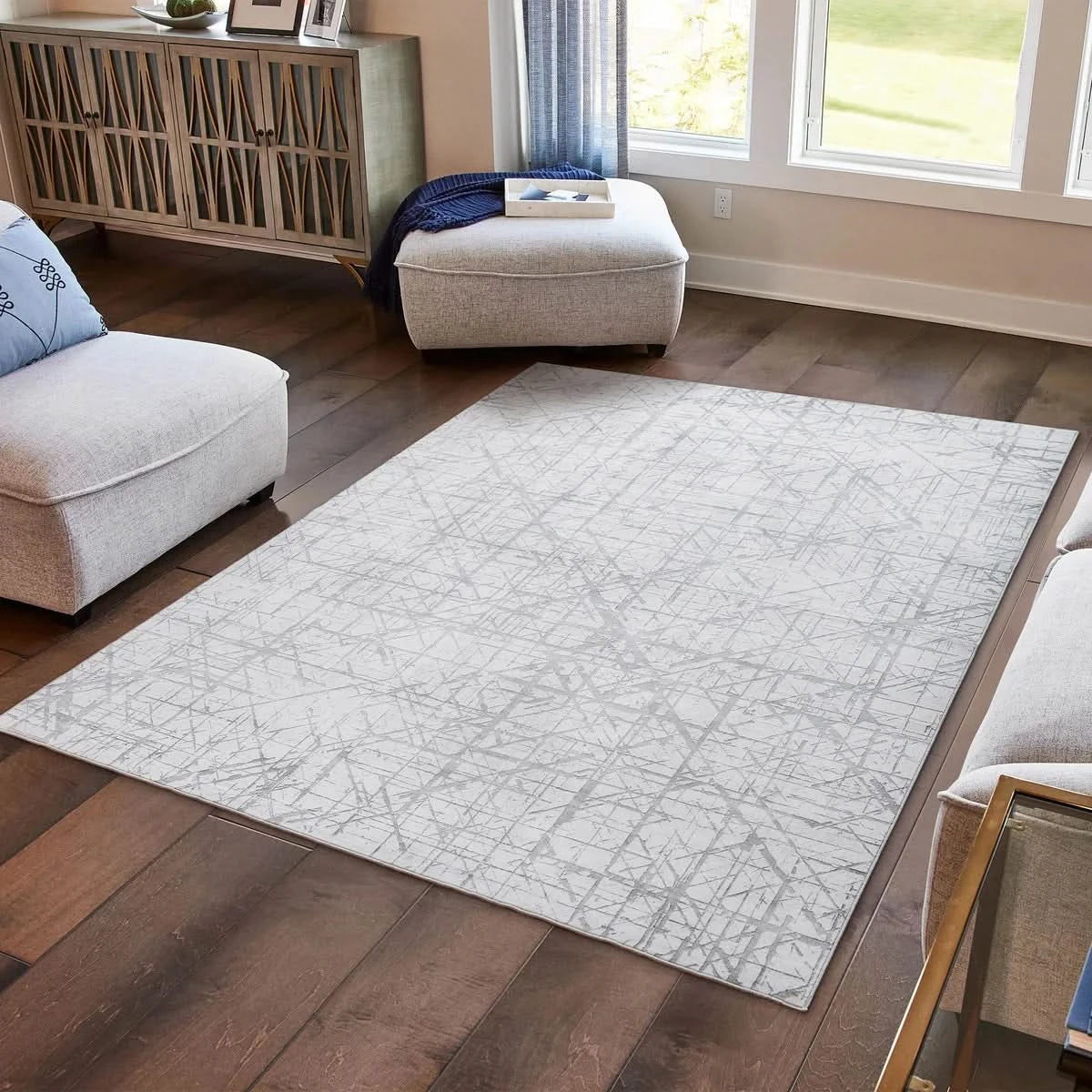 Wyatt & Ash Washable Washable Indoor Area Rug, Aria 7'10" x 10"