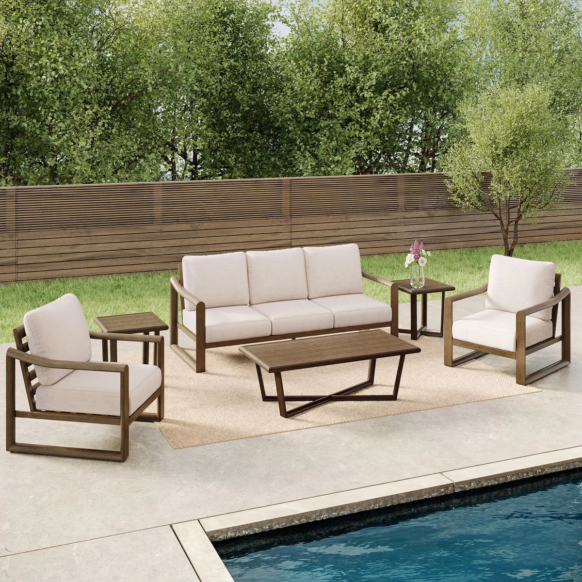 Amparo 6-piece Deep Seating Outdoor Patio Set