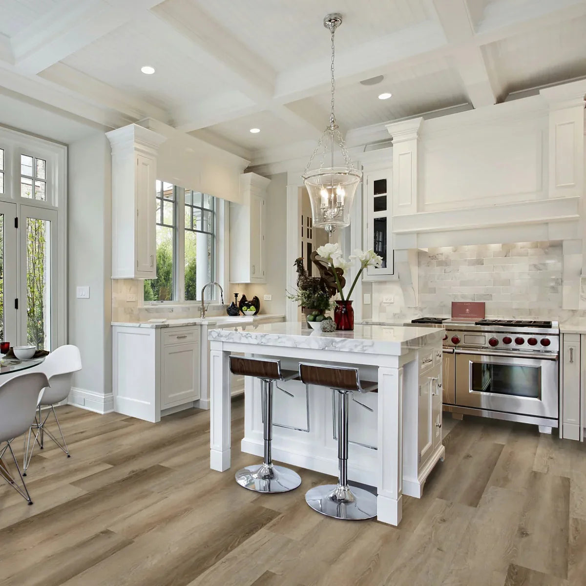 United Weavers Flooring St. Augustine 9"x 60" Waterproof Luxury Vinyl Plank - 7.5 MM Thick with 22 Mil Wear Layer, 22.39 sq.ft/ctn