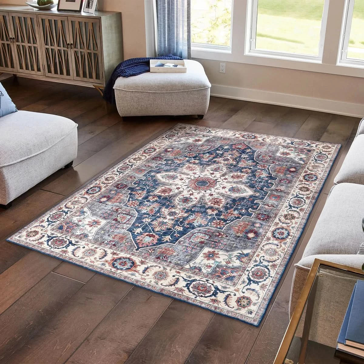 Wyatt & Ash Washable Area Rug, Aliyah 6' 6" x 9' 6"