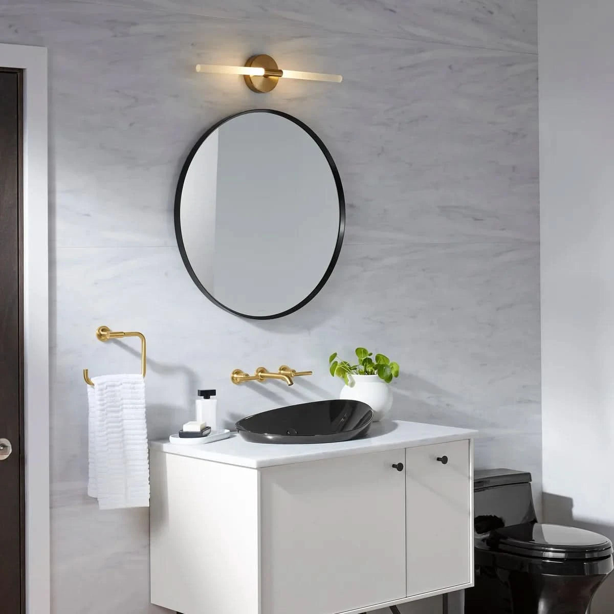 Kohler Orime 28" Round Framed Mirror