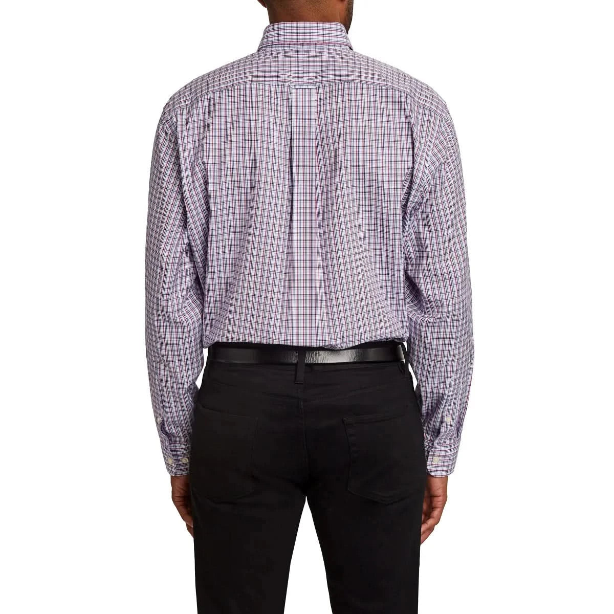 Kirkland Signature Men’s Traditional Fit Dress Shirt, Red White Blue Twill Check