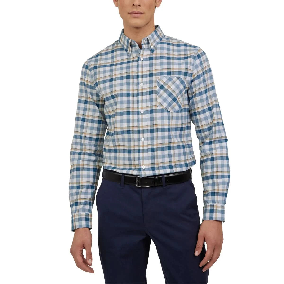 Ben Sherman Men's Oxford Long-Sleeve Button Up Shirt