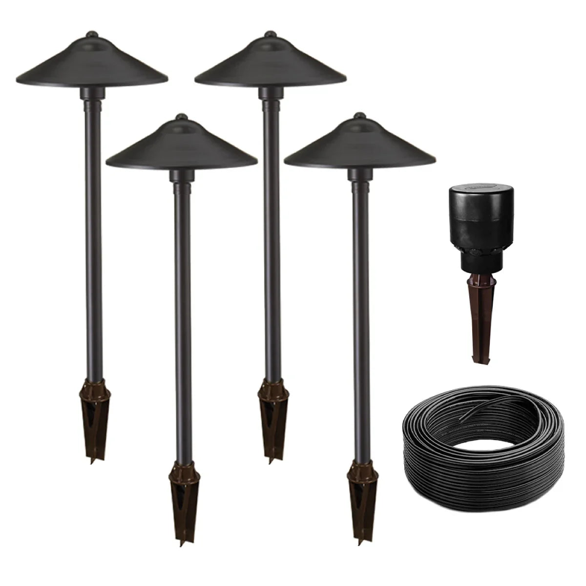 VOLT Low Voltage LED Outdoor Path Light 4-pack Expansion Kit