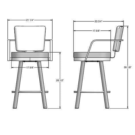 Thea 26.5” Counter Height Swivel Stool