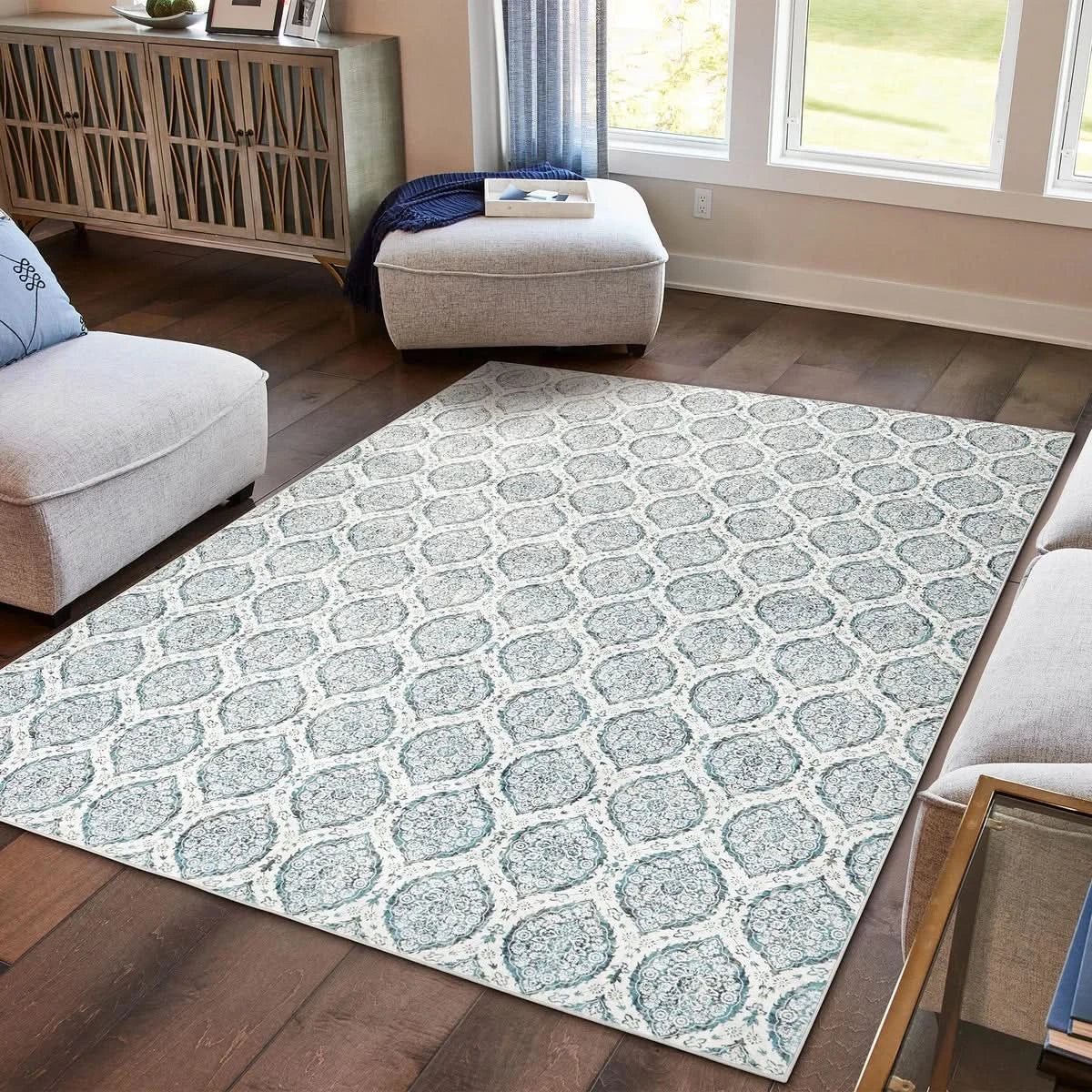 Wyatt & Ash Washable Indoor Area Rug, Alisha 9' x 12'