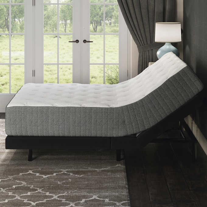 Ghostbed Hybrid 12" Medium-Plush Mattress with Luxury Adjustable Base