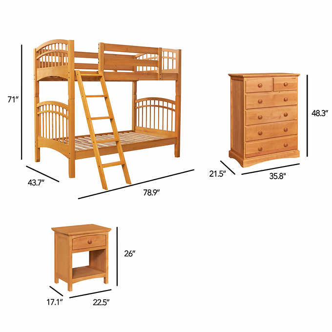 McKenzie Bedroom Collection in Light Brown