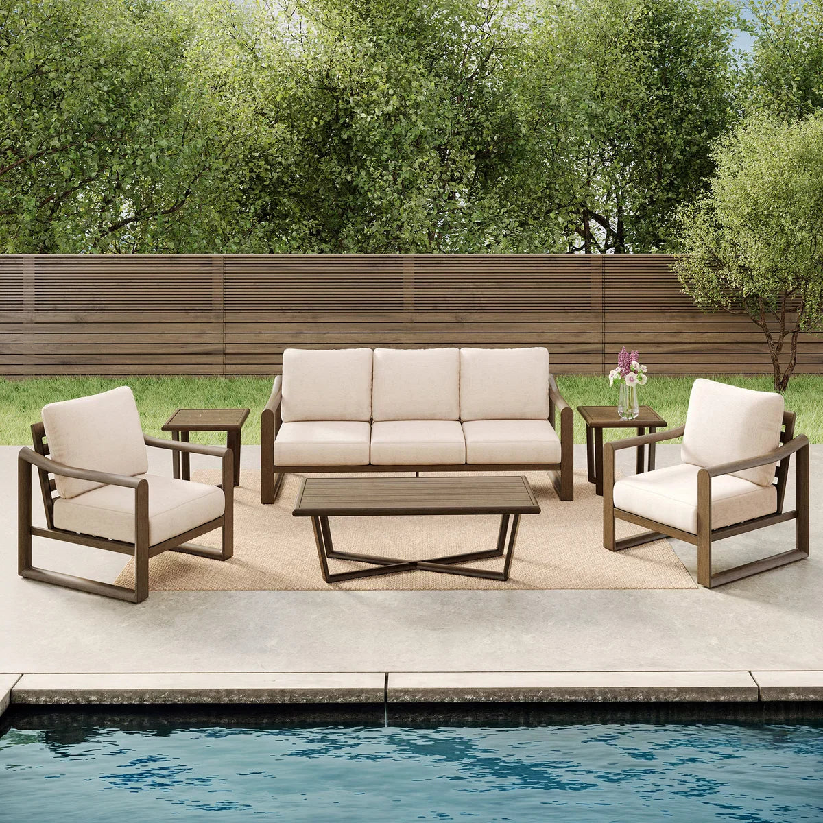 Amparo 6-piece Deep Seating Outdoor Patio Set