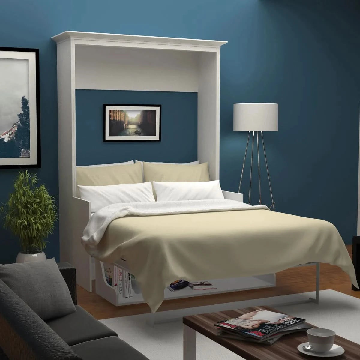 Bed & Room Porter Full Portrait Wall Bed with Desk