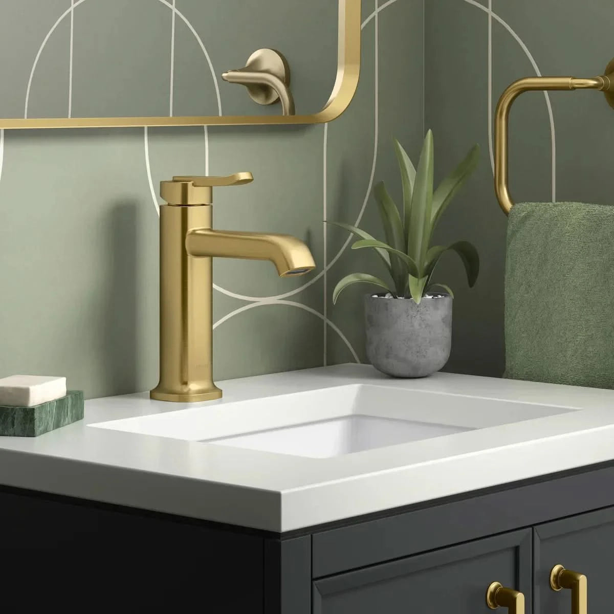 Cordate Single-handle Bathroom Faucet