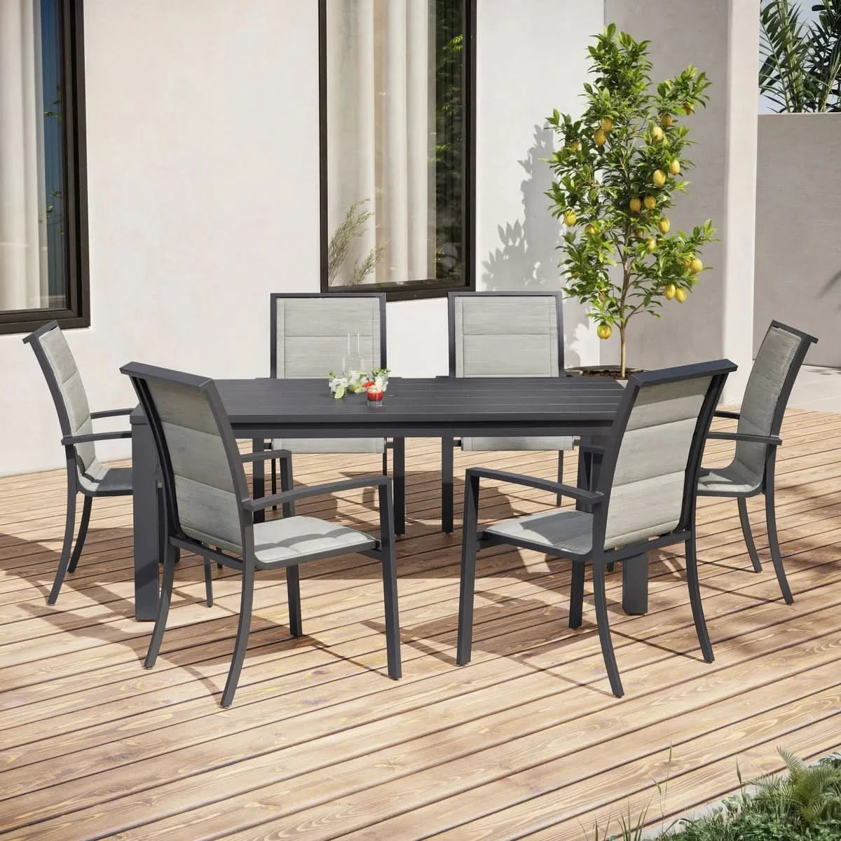 Stillwater 7-piece Padded Sling Outdoor Patio Dining Set