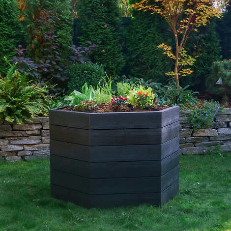 Exaco Triple ERGO Raised Garden Bed & Open Composter Kit