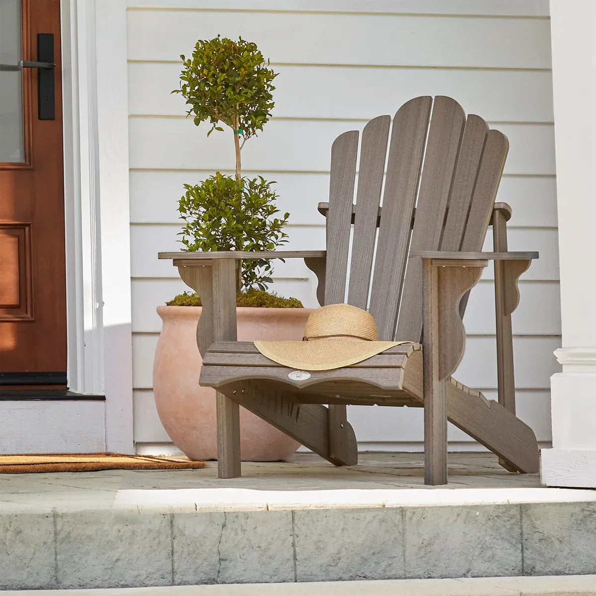 Leisure Line Classic Woodgrain Adirondack Chair by Tangent