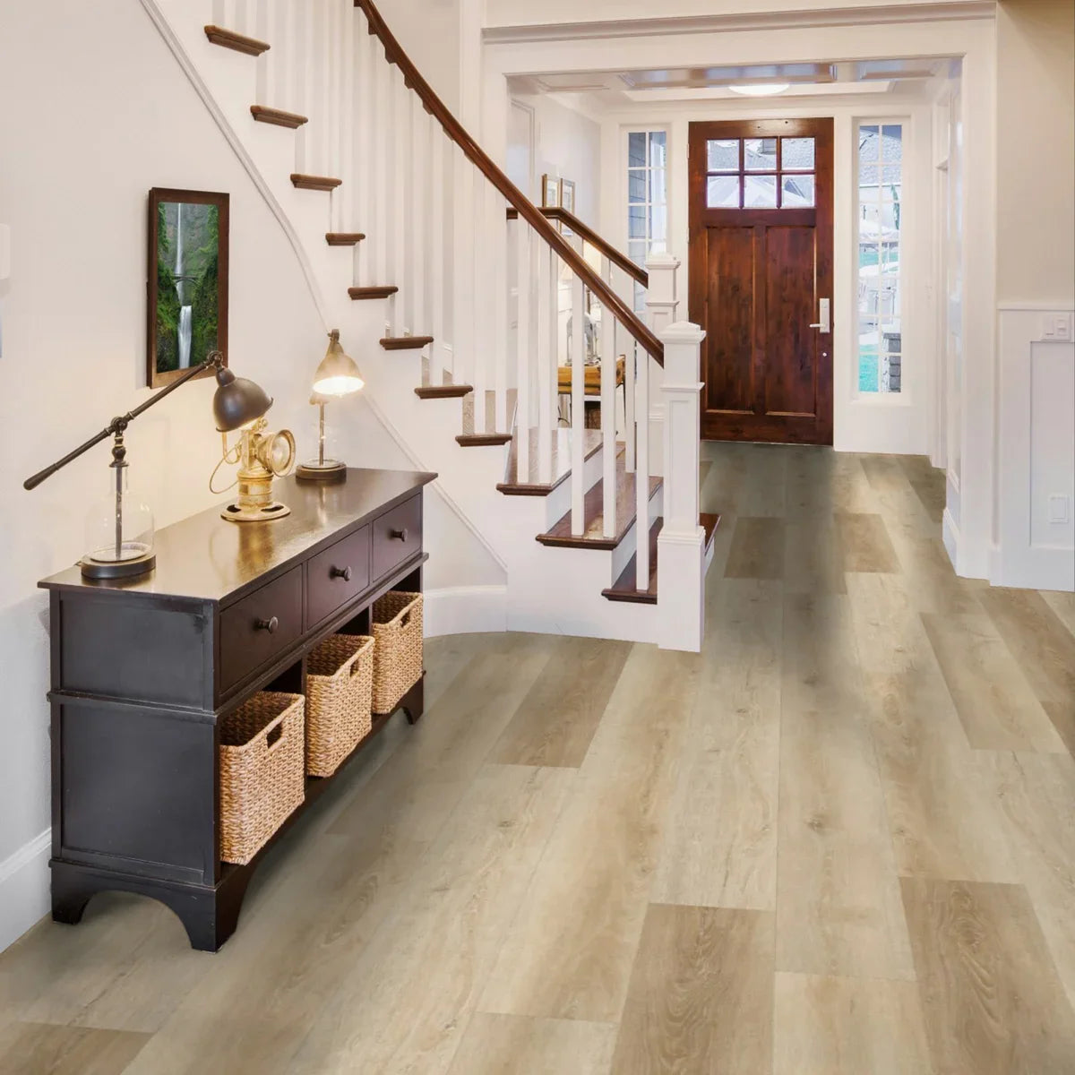 United Weavers Flooring St. Augustine 9"x 60" Waterproof Luxury Vinyl Plank - 7.5 MM Thick with 22 Mil Wear Layer, 22.39 sq.ft/ctn