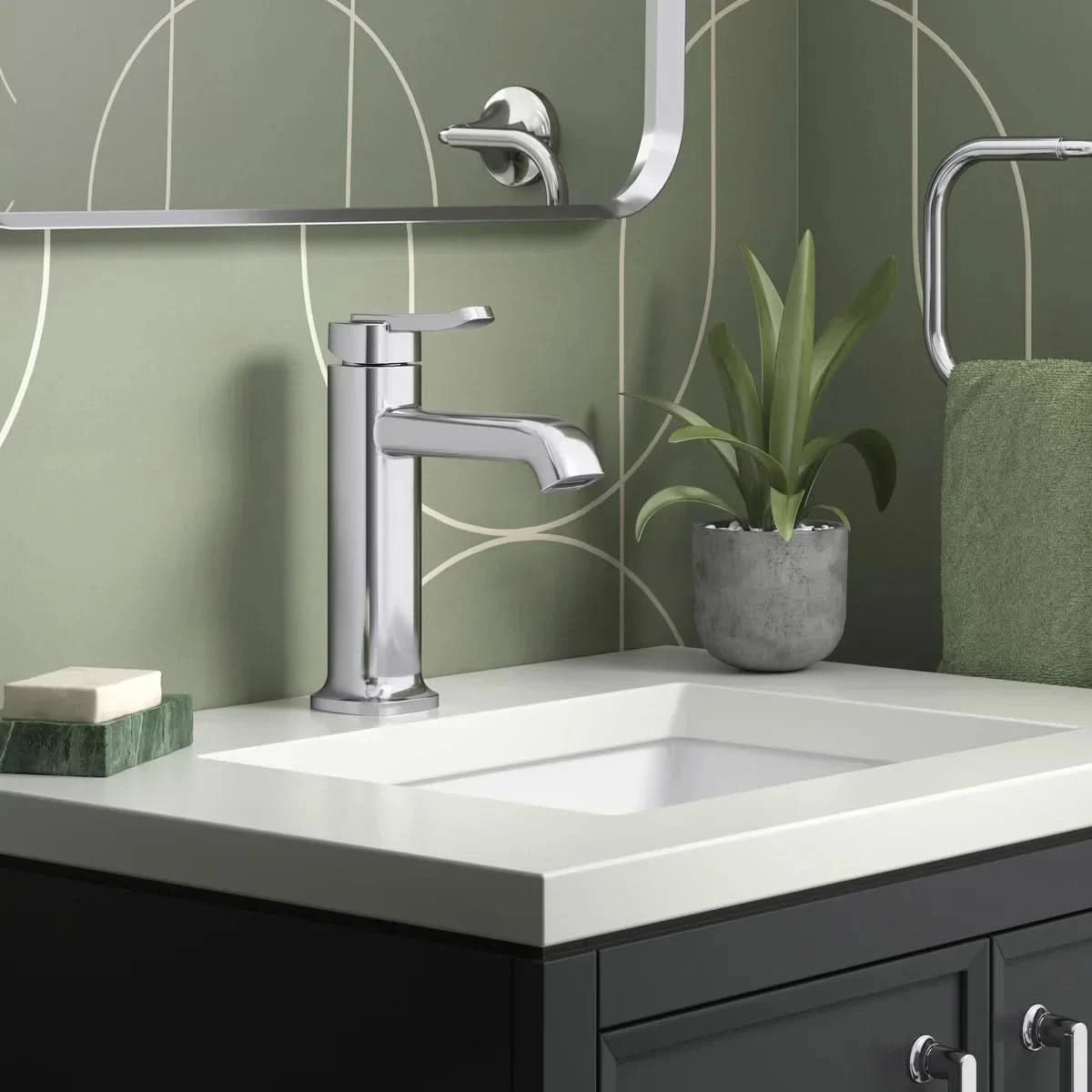 Cordate Single-handle Bathroom Faucet