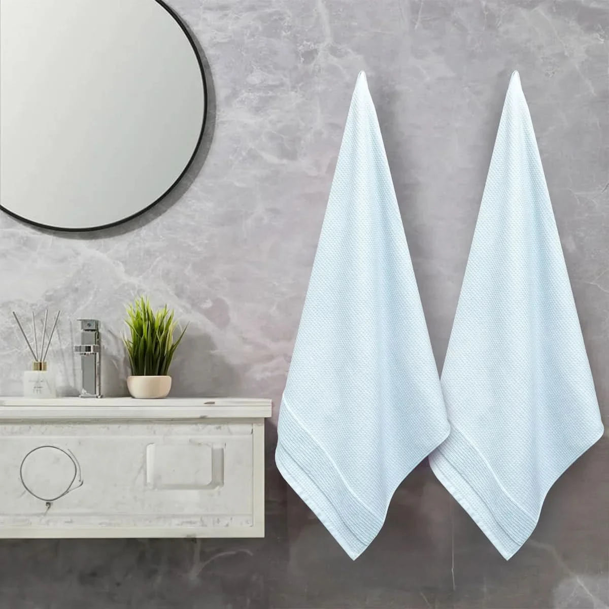 Waffle Bath Towel, 2-piece Set