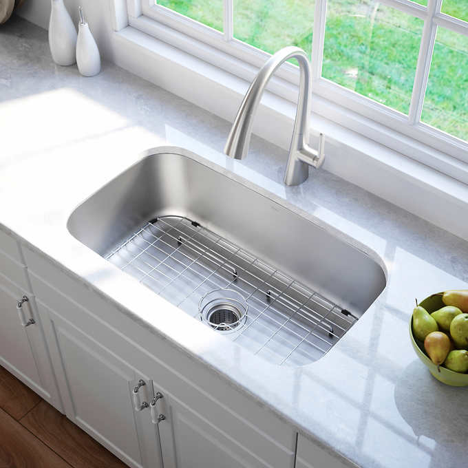 KRAUS Undermount Single Bowl Stainless Steel Kitchen Sink
