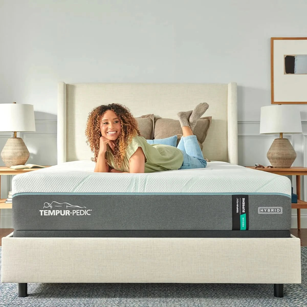 Tempur-Pedic Supreme 11.5” Medium Hybrid Mattress with Ergo Adjustable Base