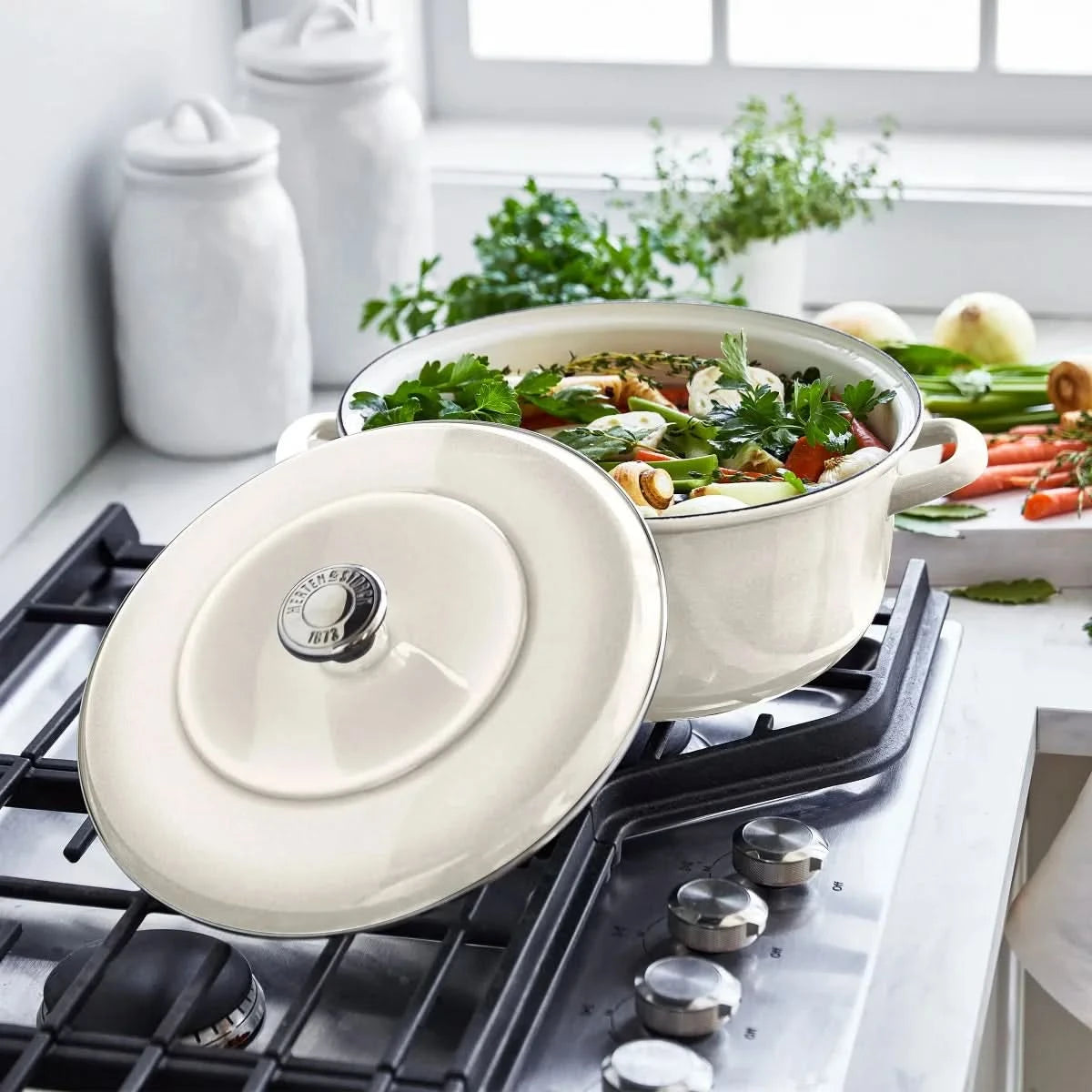 Merten & Storck 5.5-Quart Dutch Oven with Lid, 3.7-Quart Braiser with Lid, 2-pack