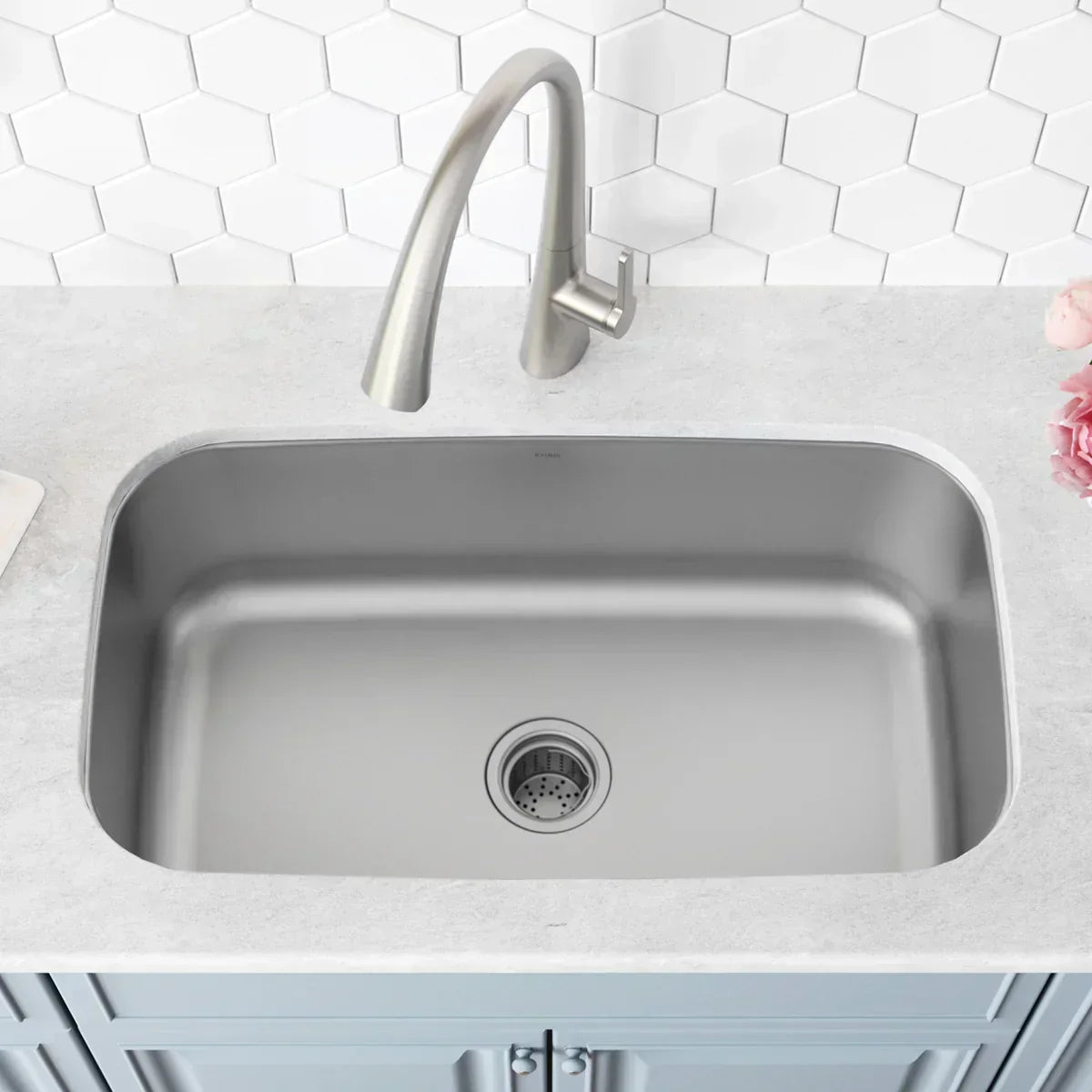 KRAUS Undermount Single Bowl Stainless Steel Kitchen Sink
