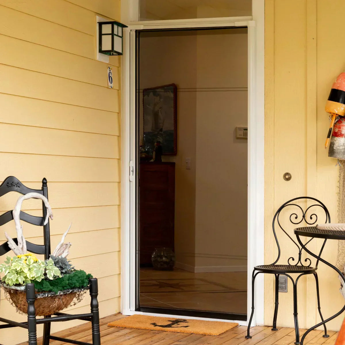 Cool Retractable Screen Door for Single Door Opening