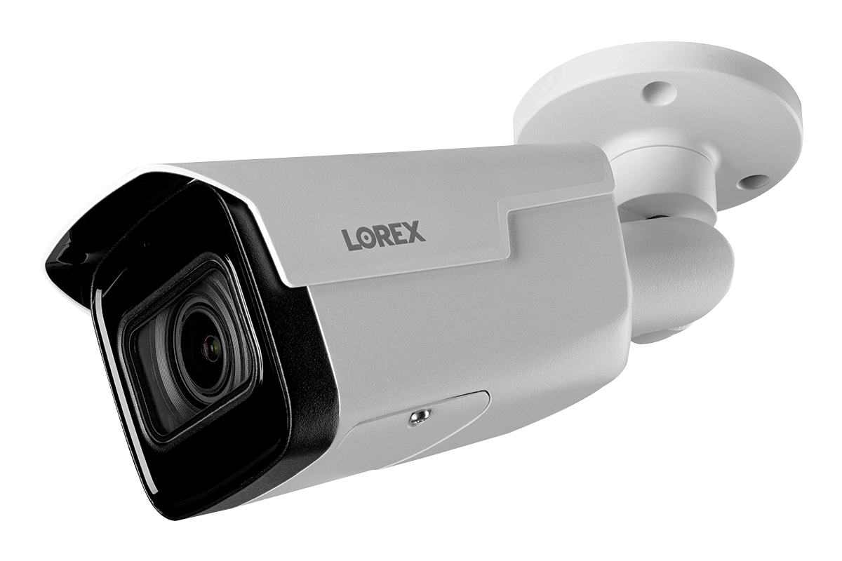 Lorex 4K IP Wired Bullet Security Camera with Motorized Varifocal Lens and Real-Time 30FPS Recording