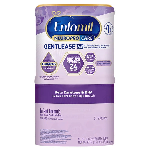 Enfamil NeuroPro Care Gentlease Formula, 20 oz, 2-pack