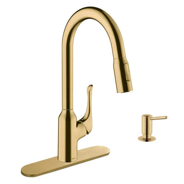 Hansgrohe Allegro HighArc Kitchen Faucet with Baseplate and Soap Dispenser