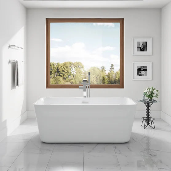 Ove decors vega 63 freestanding bathtub with center drain