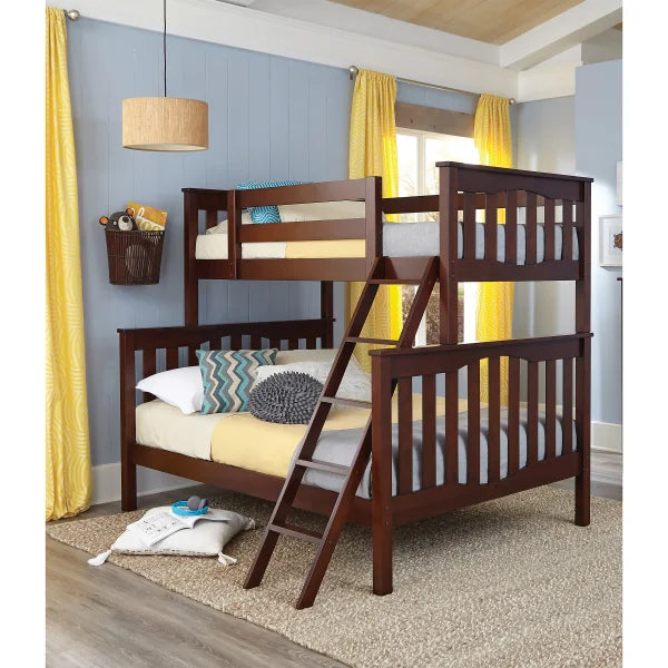 Seneca Twin Over Full Bunk Bed Collection in Dark Brown