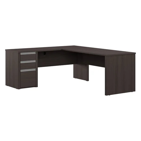 Stoneham L-Shaped Desk with Pedestal