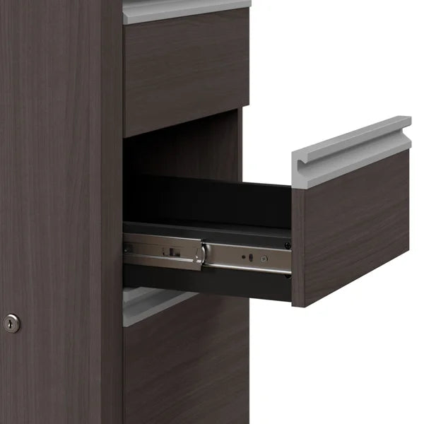 Stoneham L-Shaped Desk with Pedestal